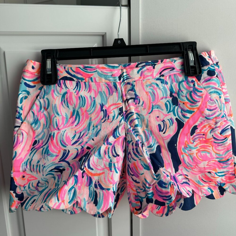 NWT Lilly Pulitzer Magnolia Short Pelican Pink Head in the Sand Pattern, Size 00